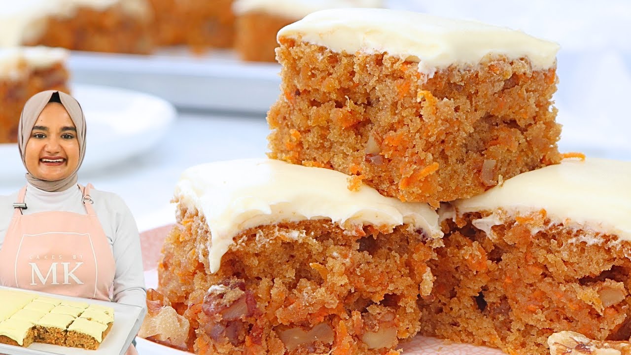 Easy Moist Carrot Sheet Cake: Quick Recipe with Cream Cheese Frosting